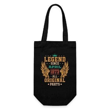 légende depuis avril 1973 cadeau d'anniversaire - Sac à bouteille - noir - Devant