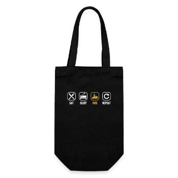 Eat Sleep Ride Repeat Snowmobile Snowmobiles - Gift Bag for Bottles - black - Front