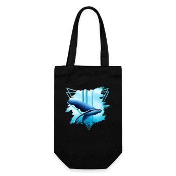 Whale Shark Motive: A Majesty - Gift Bag for Bottles - black - Front