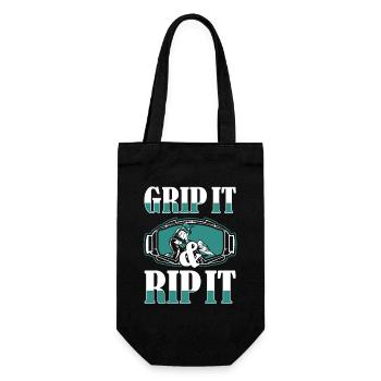 Grip It And Rip It Snow Motorcycle Snowmobile - Gift Bag for Bottles - black - Front