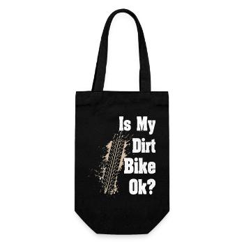 Is my Dirt bike Ok Road Biker - Gift Bag for Bottles - black - Front