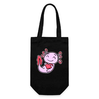 Axolotl Heart Love - Heart Motif - Sac à bouteille - noir - Devant