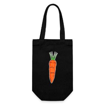 Carrot motif - Gift Bag for Bottles - black - Front