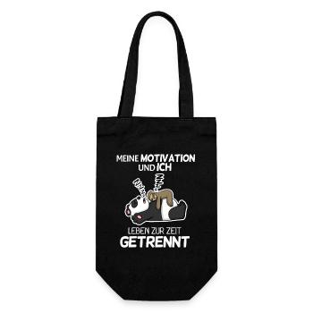 Keine Motivation Spruch Lustig - Geschenkbeutel für Flaschen - Schwarz - Vorne