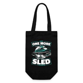 Just One More Sled I Promise Snowmobile Fahrer - Geschenkbeutel für Flaschen - Schwarz - Vorne