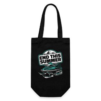 End This Summer Snow Motorcycle Snowmobile Rider - Gift Bag for Bottles - black - Front