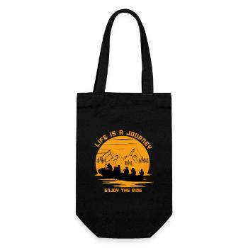 La vie est un voyage - Profitez de la balade - T-shirt de voyage - Sac à bouteille - noir - Devant