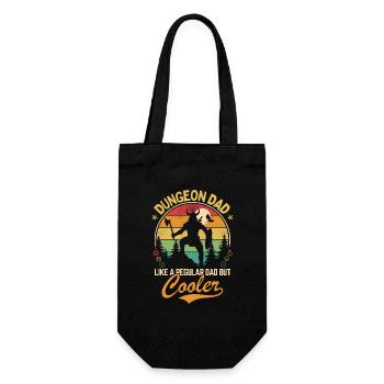 Dungeon Dad - Wie ein normaler Vater, aber cooler - Geschenkbeutel für Flaschen - Schwarz - Vorne