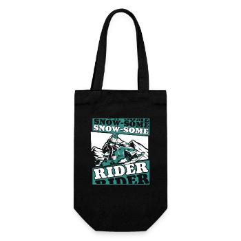 Snow Some Rider Snowmobile Snowmobile Drivers - Gift Bag for Bottles - black - Front