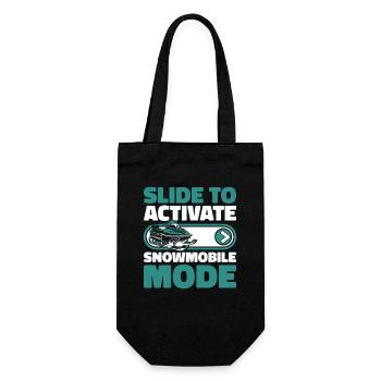 Slide To Activate Snowmobile Mode Motorschlitten - Geschenkbeutel für Flaschen - Schwarz - Vorne