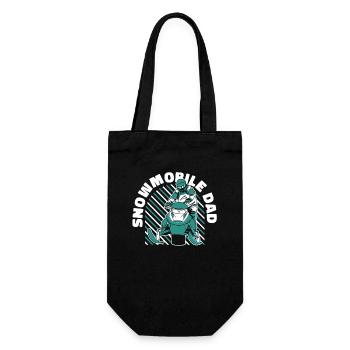 Snowmobile Dad Snowmobile Snowmobile Snow Motorcycle - Gift Bag for Bottles - black - Front