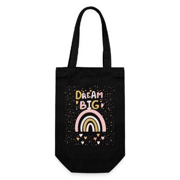 Dream Big - Inspirational T-Shirt - Gift Bag for Bottles - black - Front