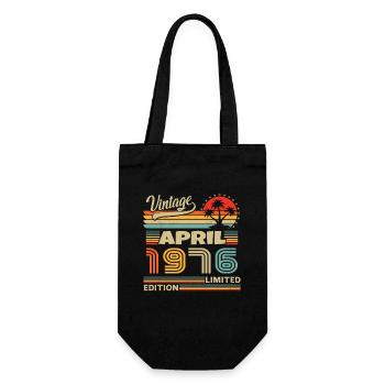 April 1976 Vintage Anniversary 1976 - Gift Bag for Bottles - black - Front