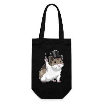 Hamster Wizard Wand - Gift Bag for Bottles - black - Front