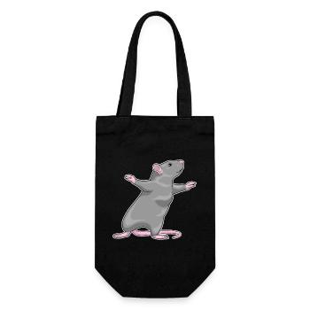 Rat Yoga Fitness Gymnastics - Gift Bag for Bottles - black - Front
