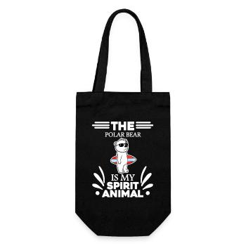 Polar Bear Polar Bear Bear - Gift Bag for Bottles - black - Front