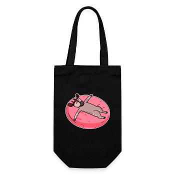 Sleeping okapi forest giraffe - Gift Bag for Bottles - black - Front
