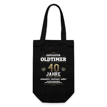 40. Geburtstag Mann Oldtimer Jahrgang 1983 - Geschenkbeutel für Flaschen - Schwarz - Vorne