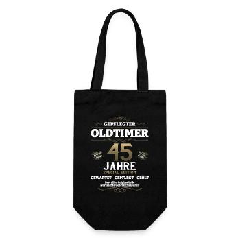 45. Geburtstag Mann Oldtimer Jahrgang 1978 - Geschenkbeutel für Flaschen - Schwarz - Vorne