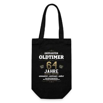 64. Geburtstag Mann Oldtimer Jahrgang 1959 - Geschenkbeutel für Flaschen - Schwarz - Vorne