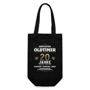 20. Geburtstag Mann Oldtimer Jahrgang 2003 - Geschenkbeutel für Flaschen - Schwarz - Vorne