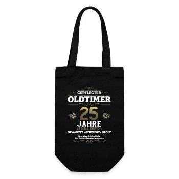 25. Geburtstag Mann Oldtimer Jahrgang 1998 - Geschenkbeutel für Flaschen - Schwarz - Vorne
