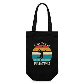 I Really Love Volleyball - Gift Bag for Bottles - black - Front