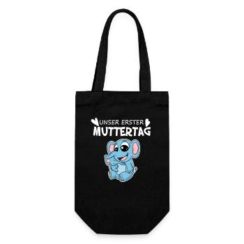 Muttertag - erster Muttertag Geschenk - Geschenkbeutel für Flaschen - Schwarz - Vorne