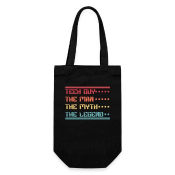Tech Guy Man Myth Legend IT-Betrieb Admin - Geschenkbeutel für Flaschen - Schwarz - Vorne