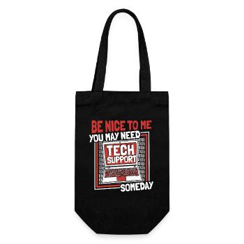 You May Need Tech Support Someday Informatiker - Geschenkbeutel für Flaschen - Schwarz - Vorne