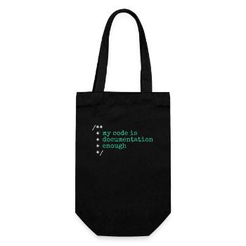 My Code Is Documentation Enough Developer - Gift Bag for Bottles - black - Front