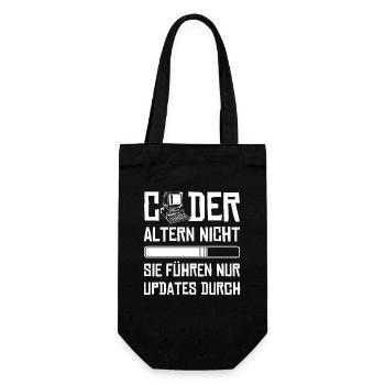Coder Altern Nicht Developer Softwareingenieur - Geschenkbeutel für Flaschen - Schwarz - Vorne