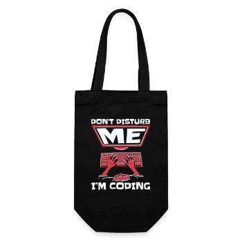 Don't Disturb Me I'm Coding Developer Coder - Geschenkbeutel für Flaschen - Schwarz - Vorne
