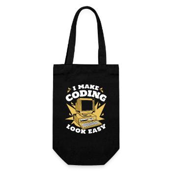 I Make Coding Look Easy Developer Coder - Geschenkbeutel für Flaschen - Schwarz - Vorne