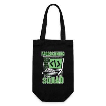 Programming Squad Software Developer Developer - Gift Bag for Bottles - black - Front