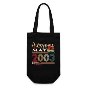 20ème Anniversaire Homme Femme Génial Mai Millésime 2003 - Sac à bouteille - noir - Devant
