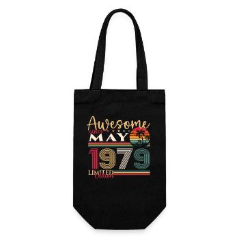 44ème Anniversaire Homme Femme Génial Mai Millésime 1979 - Sac à bouteille - noir - Devant