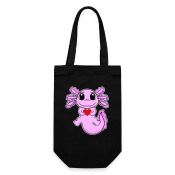 Axolotl Heart Love - Heart Motif - Sac à bouteille - noir - Devant