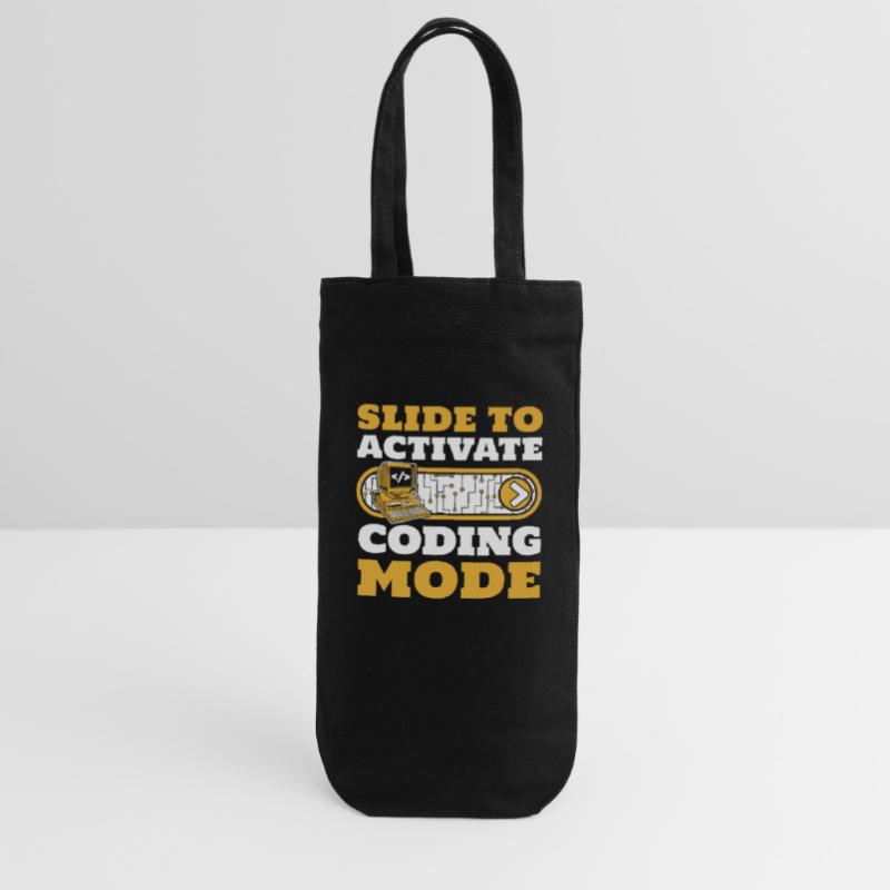 Slide To Activate Coding Mode Developer Coder Geschenkbeutel für Flaschen