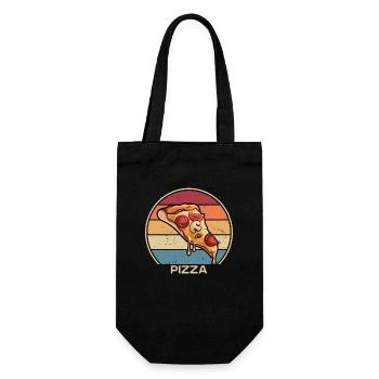 Retro Pizza Tray Pizza Oven Pizza Pizza Lovers - Gift Bag for Bottles - black - Front