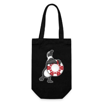 Penguin Poker Jetons de poker - Sac à bouteille - noir - Devant