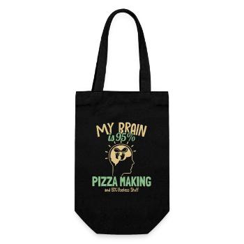My Brain is 95% Pizza Making Pizza Pizza Tray - Gift Bag for Bottles - black - Front