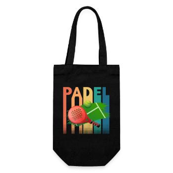 Padel Tennis Rétro Vintage - Sac à bouteille - noir - Devant