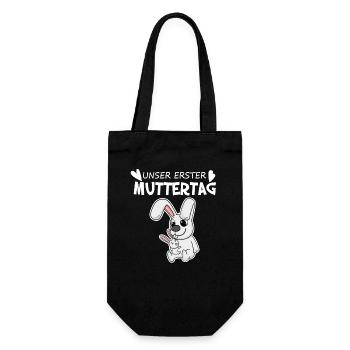 Muttertag - erster Muttertag Geschenk - Geschenkbeutel für Flaschen - Schwarz - Vorne