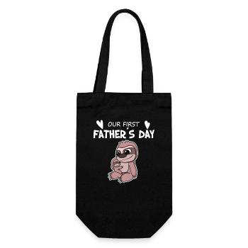 Vatertag - erster Vatertag Geschenk - Geschenkbeutel für Flaschen - Schwarz - Vorne