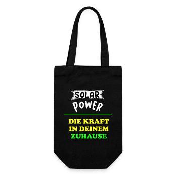 Solar Power Solar Kraft Eigenheim Hausbesitzer - Geschenkbeutel für Flaschen - Schwarz - Vorne