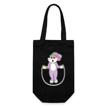 Bunny Jumping Rope Skipping Rope Fitness - Gift Bag for Bottles - black - Front