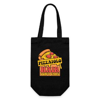 Pizzaiolo Hair Don't Care Pizzaofen Pizza - Geschenkbeutel für Flaschen - Schwarz - Vorne