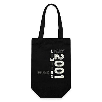 22nd Birthday Man Legendary May Vintage 2001 - Gift Bag for Bottles - black - Front
