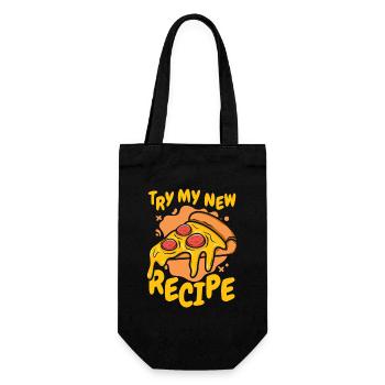 Try My New Recipe Pizza Pizza Tray Pizza Oven - Gift Bag for Bottles - black - Front
